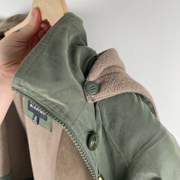 Vintage Green Hooded Jacket Windbreaker with Fleece Liner - Size S - Picture 8 of 13
